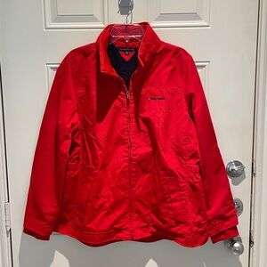 Tommy Hilfiger Red Windbreaker Full-Zip High Neck Long Sleeve Jacket Coat XL